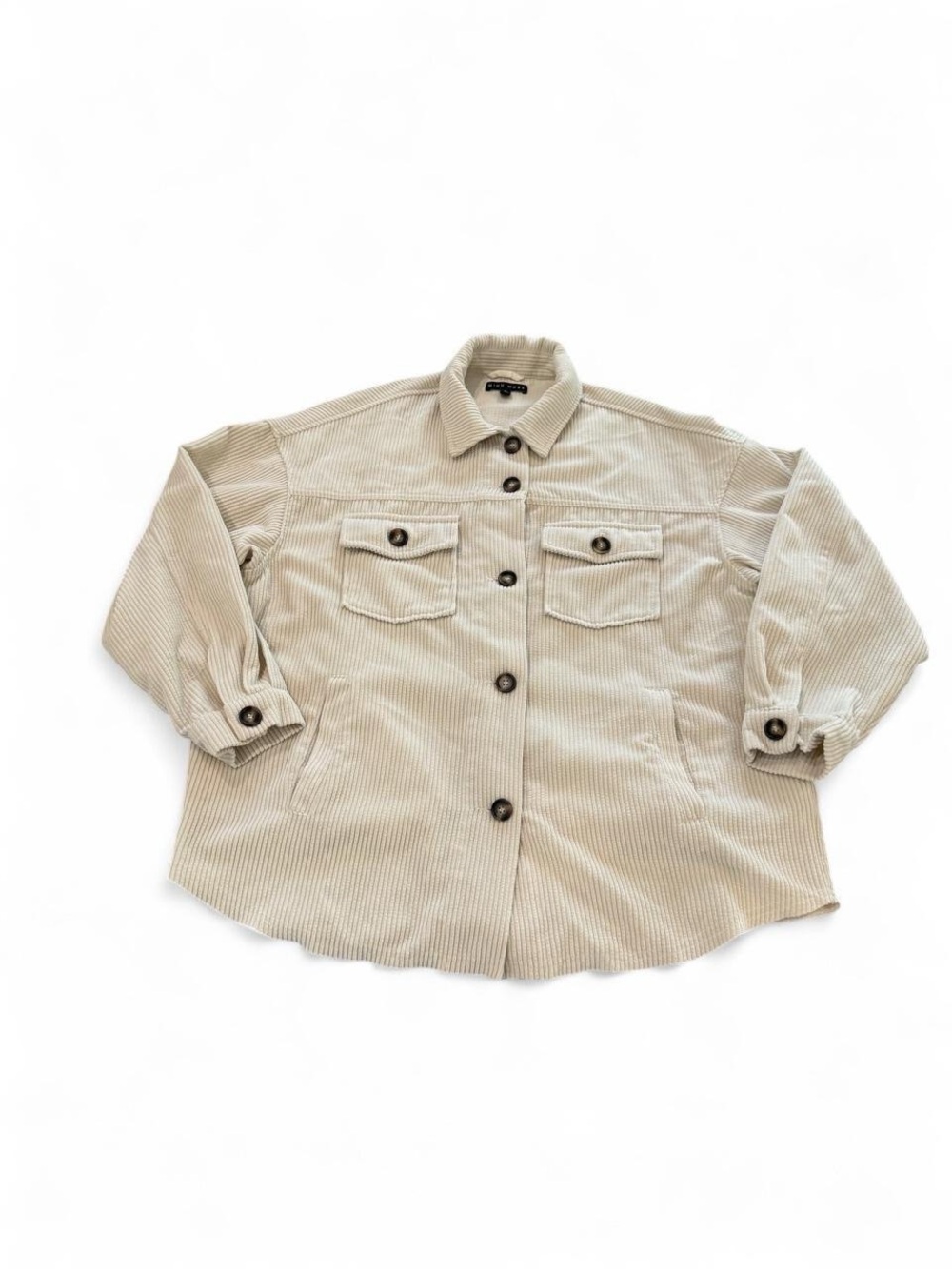 Miou Muse Cream Corduroy Shacket